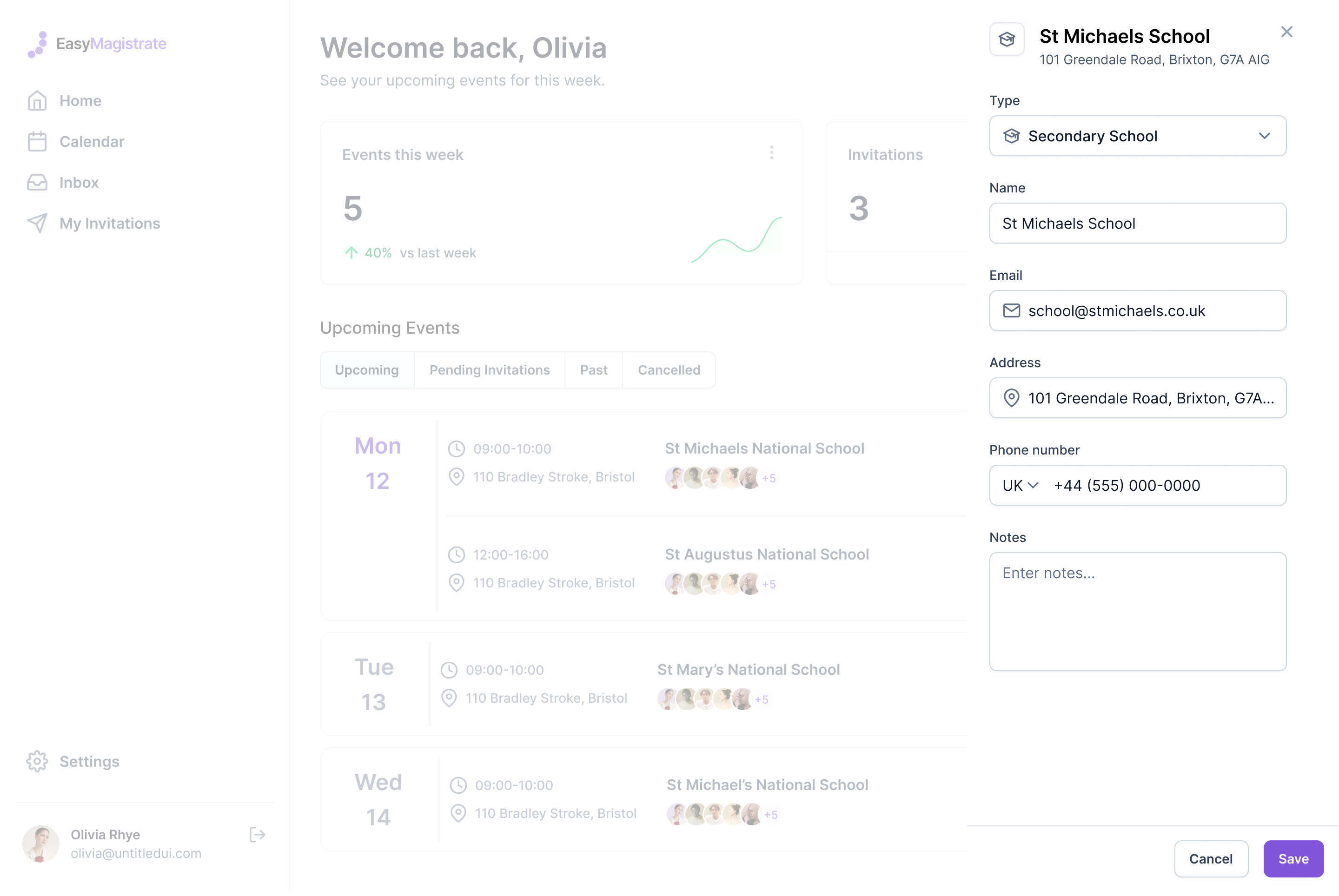 School contact management